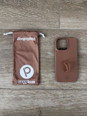 Loopy Case Rust Brown iPhone Case with Built-In Loop Grip iPhone 14 Pro Max